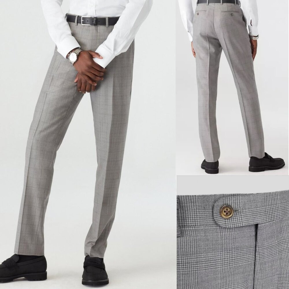 Indochino Glen Check Wool Dress Pants W34xL30